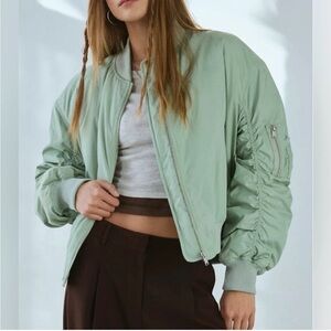 BDG Light Green Bomber Jacket